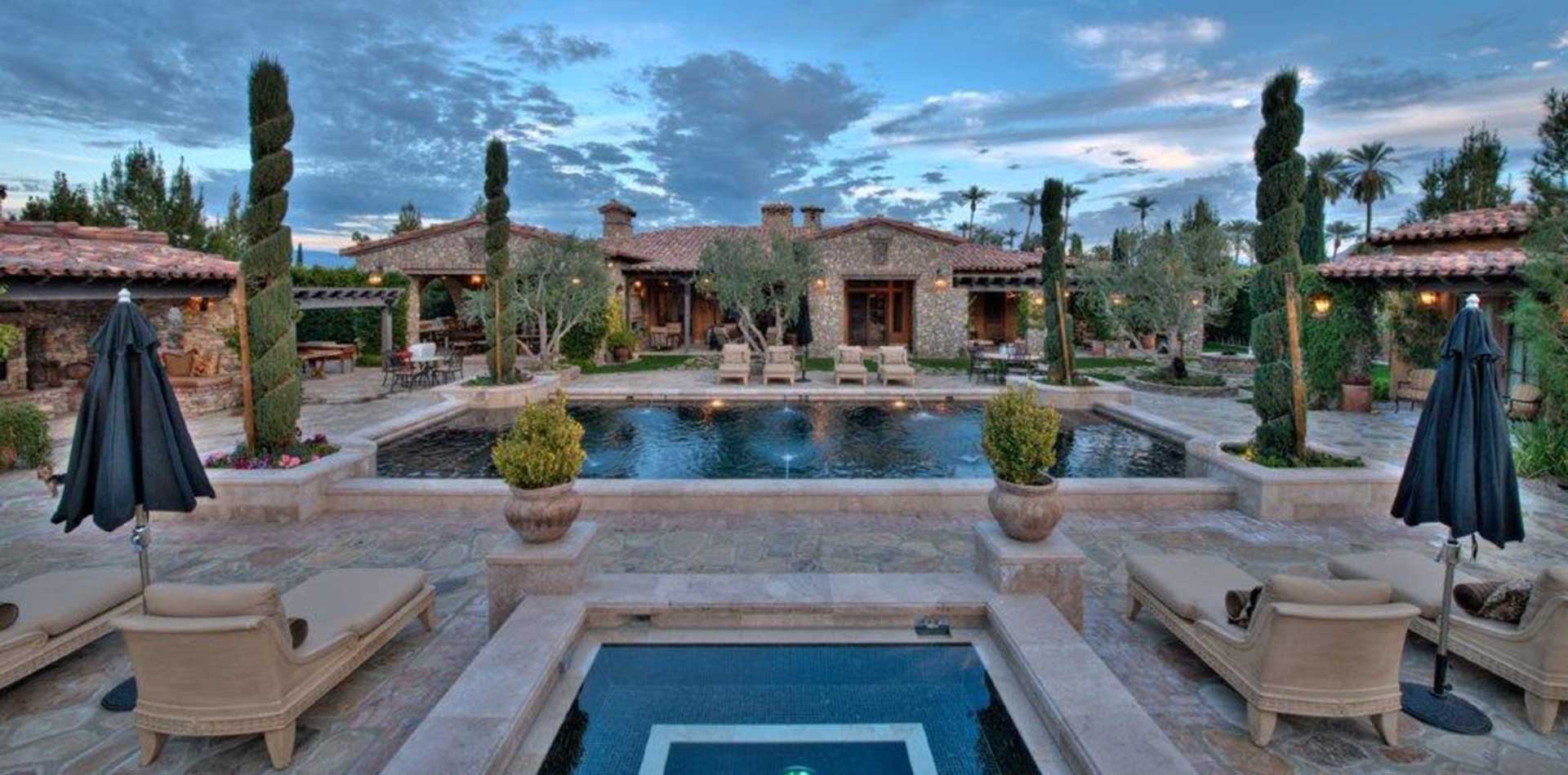 Custom home rear yard by GHA Companies